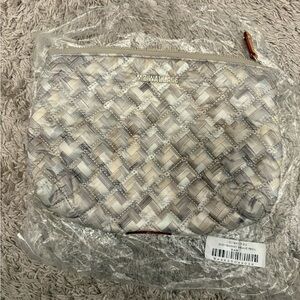 MZ Wallace Basketweave pattern Zoey Cosmetic Bag